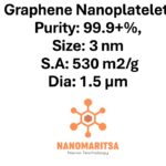 Graphene Nanoplatelet, Purity: 99.9+%, Size: 3 nm, S.A: 530 m2/g, Dia: 1.5 μm
