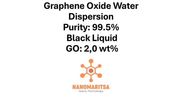 Graphene Oxide Water Dispersion, Purity: 99.5%, Black Liquid, GO: 2,0 wt%