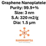 Graphene Nanoplatelet, Purity: 99.9+%, Size: 3 nm, S.A: 320 m2/g, Dia: 1.5 μm