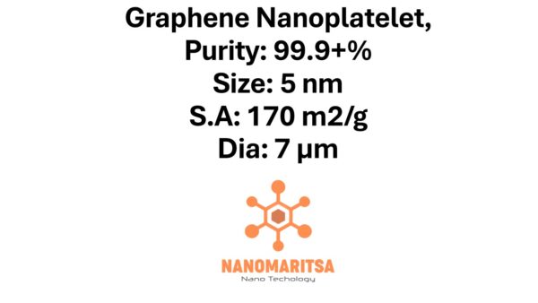 Graphene Nanoplatelet, Purity: 99.9+%, Size: 5 nm, S.A: 170 m2/g, Dia: 7 μm