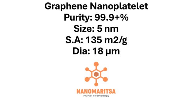 Graphene Nanoplatelet, Purity: 99.9+%, Size: 5 nm,  S.A: 135 m2/g, Dia: 18 μm